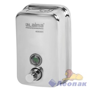 Дозатор для жидкого мыла LAIMA PROFESSIONAL INOX (гарантия 3 года), 0,5 л, нержавеющая сталь, зеркальный, 605394