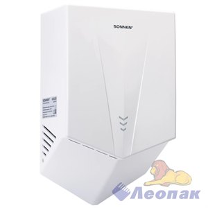 Сушилка для рук ВЫСОКОСКОРОСТНАЯ SONNEN K2022B, 1300 Вт, 150 м/с, IPX1, 72 дБ, белая, пластиковый корпус, 607192