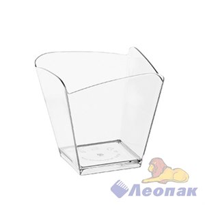 Чашка "ВОЛНА" PS 57*57 мм прозрачная-95мл (25шт/1уп/20уп) /Покровский полимер 5029