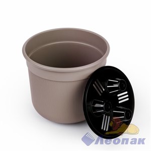 Горшок цв. "Сканди" 5л (с дренажной вставкой) (какао)