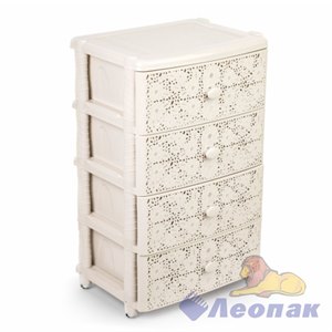 Комод "Лаура" 4-х секцион. широкий (сл.кость)