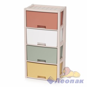 Комод Колорит цветной 4-х секционный