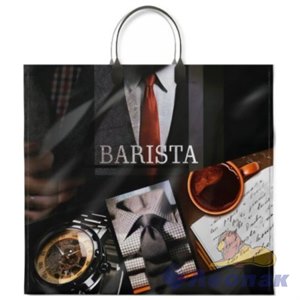 Пакет с пластик.ручками 37х34-80мкм Бариста (10шт/100шт) Интер