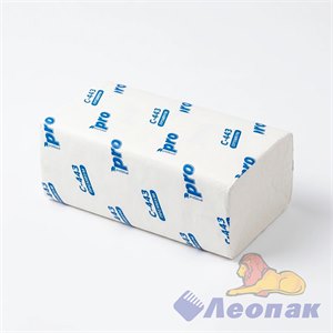 Полотенца бумажные листовые Protissue, Z-сл, 2-сл, 24*21.5см (190л/21уп) С443
