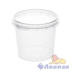 Банка с Крышкой 365мл/95. круглый ПРОЗРАЧНЫЙ (160шт) 1210КП / Взлп