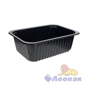 Контейнер б/крышки 750г прямоуг. ЧЕРНЫЙ 179х132х49 (50/500 шт) ЮМТ