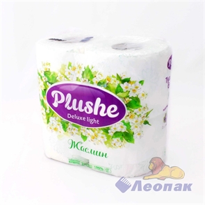 Бумага туалетная  PLUSHE Deluxe Light  Жасмин 3-х сл. (4шт/12уп)
