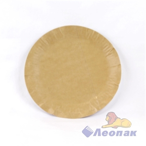 Тарелка картонная ламинированная d=205мм  МОЛОКО  коричневая (100/600) /Оптиком