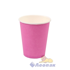 Стакан бумажный 250мл (50шт/20уп) Розовый / Л