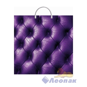 Пакет с пластик.ручками 36х37  Фиолетовая кожа  ламиниров.(10/100) ТИКО
