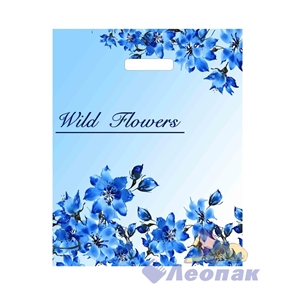 П-выр.ручка 45х34-30мкм  Голубые цветочки   (800) ТИКО