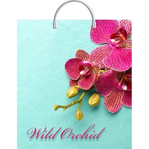 Пакет с пластик.ручками 38х34,5  Розовая орхидея  (100) ТИКО