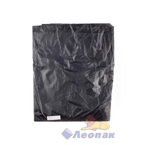 Мешок мусорный 120л (10шт/30упак) черный, ПВД, пласты /ПетроПак 0330010030