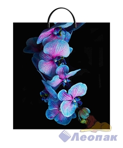 Пакет с пластик.ручками 35х34,5   Голубая орхидея NEW  (10/100) ТИКО