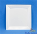 Тарелка квадратная 210мм плоская белая (3шт/20уп) арт 2003 - фото 12136