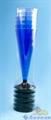 Бокал для шампанского 150мл  Конус  синий (низкая черная ножка)(6шт=1уп/65уп) арт.1010 - фото 12163