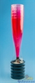 Бокал для шампанского 100мл  Флютэ  красный (низкая черная ножка)(6шт=1уп/75уп) арт.1009 - фото 12166