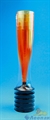 Бокал для шампанского 100мл  Флютэ  оранжевый (низкая черная ножка)(6шт=1уп/75уп) арт.1009 - фото 12168