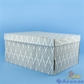Коробка для хранения крышка+дно  Листья  серый 280х370х180, Т23Е - фото 16802