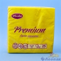 Салфетка бумажная Plushe premium carre intensive, Желтая (25шт/30уп) 33х33 2х-слойная - фото 17747