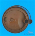 Кофейная крышка с питейником коричневая, диаметр 90 мм  (50шт/20уп) 3001М/кор - фото 23201