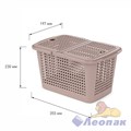 Корзина д/пикника 355х230х200мм (св.коричневый) (уп.18)  М6244 - фото 24867