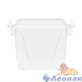 Контейнер 4л квадратный (с ручками) (прозрачный) (уп.12)224х202х260 мм  М1021 - фото 25861