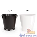 Горшок цв. "Лея" 3,6л двойной (белый) (уп.20) М7929 - фото 25878