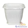 Горшок цв. "Лозанна" 3л квадратный (белый) (уп.15) М1615 - фото 25999