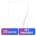 Блокнот для флипчарта ПЛОТНЫЙ 80 г/м2, BRAUBERG, 20 листов, ЧИСТЫЕ, 67,5х98 см, 128646(Под заказ, срок поставки 3-5 дней) - фото 29269