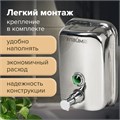 Дозатор для жидкого мыла LAIMA BASIC, 0,5 л., нержавеющая сталь, зеркальный, 601795 601795 - фото 34875