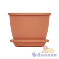 Горшок цв. "Афина" 0,5л (коричневый) (уп.35) М6487 - фото 38962