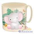 Кружка детская 280мл с декором "Джунгли"  (светло-бежевый) (36) Хомвер 11414 9000/414 - фото 48454