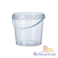 Ведро п/п пищевое 11л прозрачное (20шт) с Крышкой (100шт) Новосиб