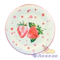 Тарелка картонная D=23см (10шт/48уп) Клубника /Булгари