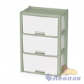 Комод "Колорит" 3-х секцион.(зеленый) 475х300х710 мм (уп.1)