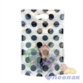 P97 Пакет вырубная ручка с zip-lock застежкой ГОРОХ черный 15х22см (1уп/50шт)