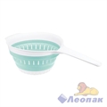 Дуршлаг ФЛЕКС складной с ручкой (Морская волна/Смоки) МП
