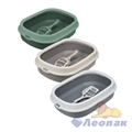 оток для кошек ЛЯ-МУРР 480х355мм с низ.бортом. с совком (Микс) МП