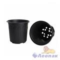 Горшок для рассады, 2 л, d=16 см, h=15 см, мягкий пластик, чёрный, Greengo 10479286