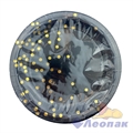 Тарелка картонная d=230мм черная, горох с золотом (10шт/20уп) Т336