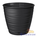 Горшок для цветов "Saffron" D225мм, 5,4л с поддоном (черный) Хомвер 16103