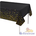 SK-87 Скатерть 137х183см ЗВЕЗДЫ черный/золото (1уп/12шт/600шт)