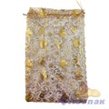 N29 Пакет органза 20x30 Новогодние игрушки розовый/золото (50шт/1уп) НГ