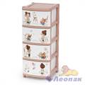 Комод детский (д/дев) 4-х секцион. 480х380х980 мм (уп.1)