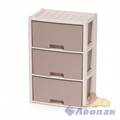 Комод "Колорит" 3-х секцион.(бежевый) 475х300х710 мм (уп.1)  М7833 - фото 50461
