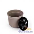 Горшок цв. "Сканди" 1л (с дренажной вставкой) (какао)