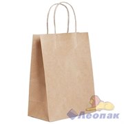 Мешок- Сумка бумажный VB 32х18х34см КРАФТ, с кручеными ручками (200шт)