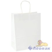 Мешок- Сумка бумажный 35х15х45см БЕЛЫЙ, с кручеными ручками (150шт)