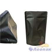 Пакет металлизированный ДОЙ-ПАК 135х200 (40+40) ЧЕРНЫЙ матовый с замком zip-lock (100шт/600шт